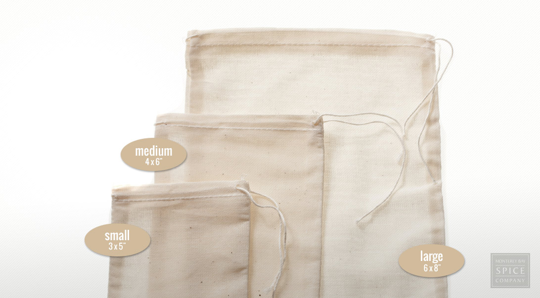Bulk Muslin Herb Bags Buy Wholesale from Monterey Bay Spice Company