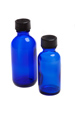 2 oz. cobalt blue bottle w/lid