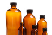 16 oz. amber bottle w/lid