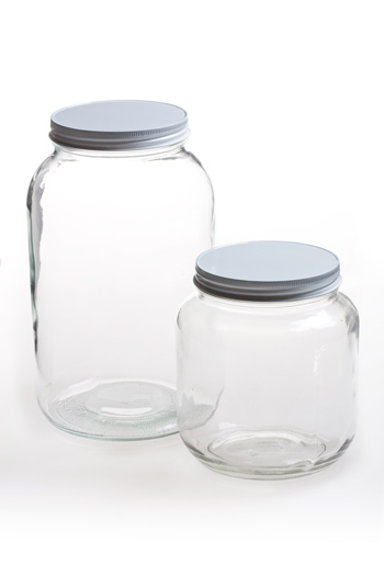 1 gallon clear jar w/lid