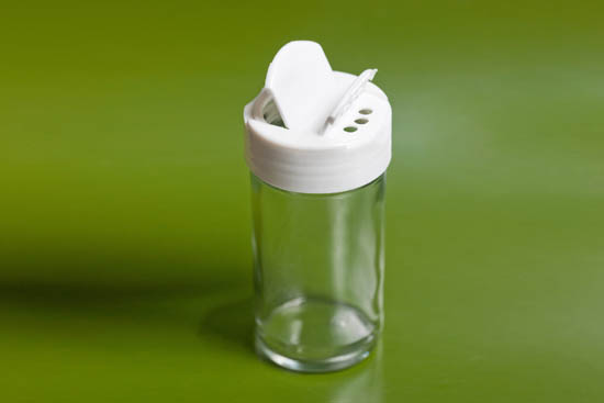 4 oz. spice bottle, clear w/lid