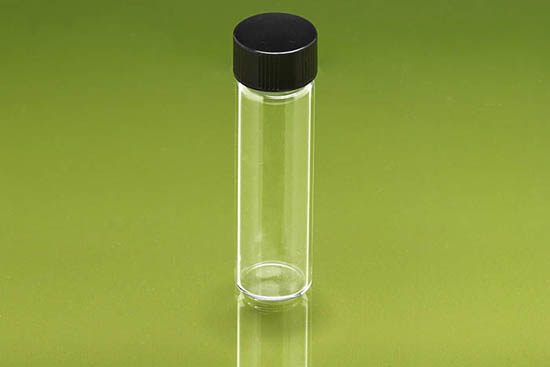 1/4 oz. clear bottle w/lid