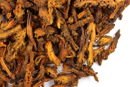 Coptis rhizome, sliced