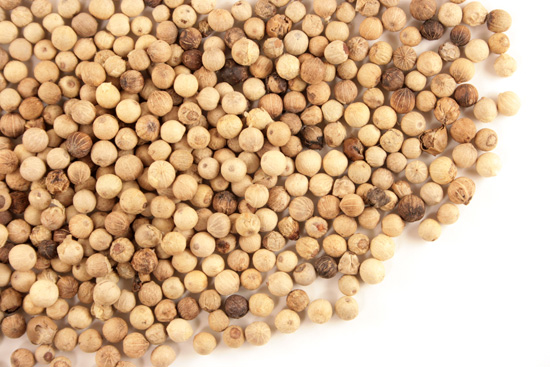 Peppercorn, white, whole