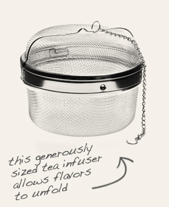 [ tip: Infuse a full tea pot of Schisandra with this extra-large strainer.  ~ from Monterey Bay Herb Company ]