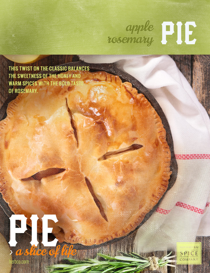 [ Recipe: Apple Rosemary Pie ] ~ from Monterey Bay Herb Co