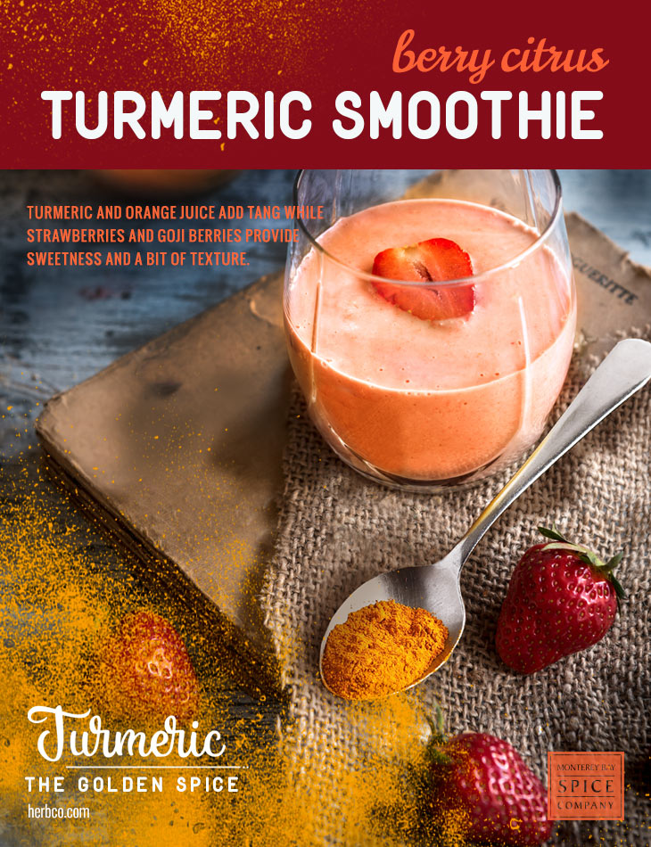 [ Recipe: Berry Citrus Turmeric Smoothie ] ~ from Monterey Bay Herb Co