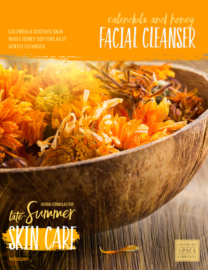 [ Recipe: Calendula and Honey Facial Cleanser ] ~ from Monterey Bay Herb Co