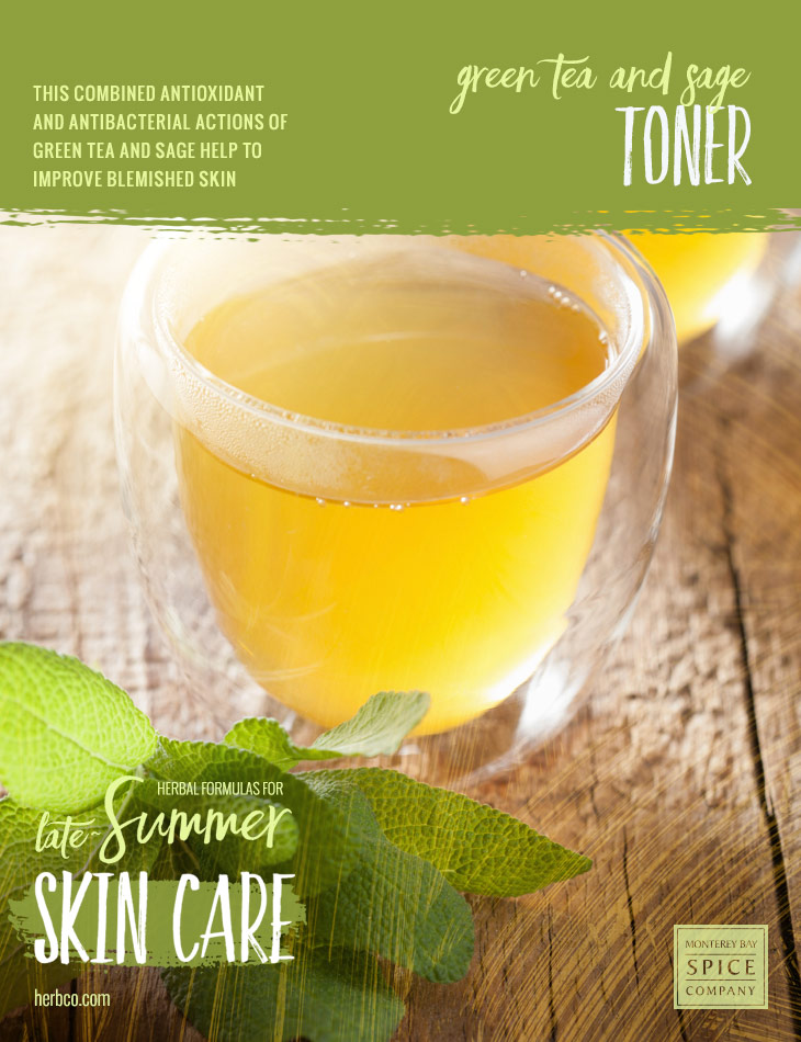 [ Recipe: Green Tea and Sage Toner ] ~ from Monterey Bay Herb Co