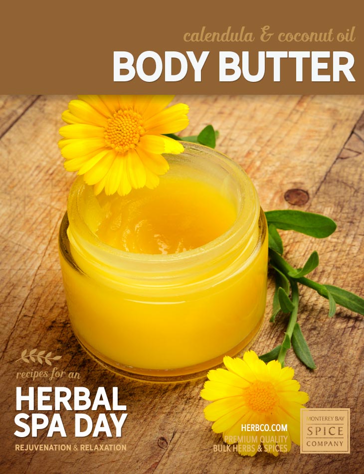 [ Recipe: DIY calendula & coconut body butter ] ~ from Monterey Bay Herb Co