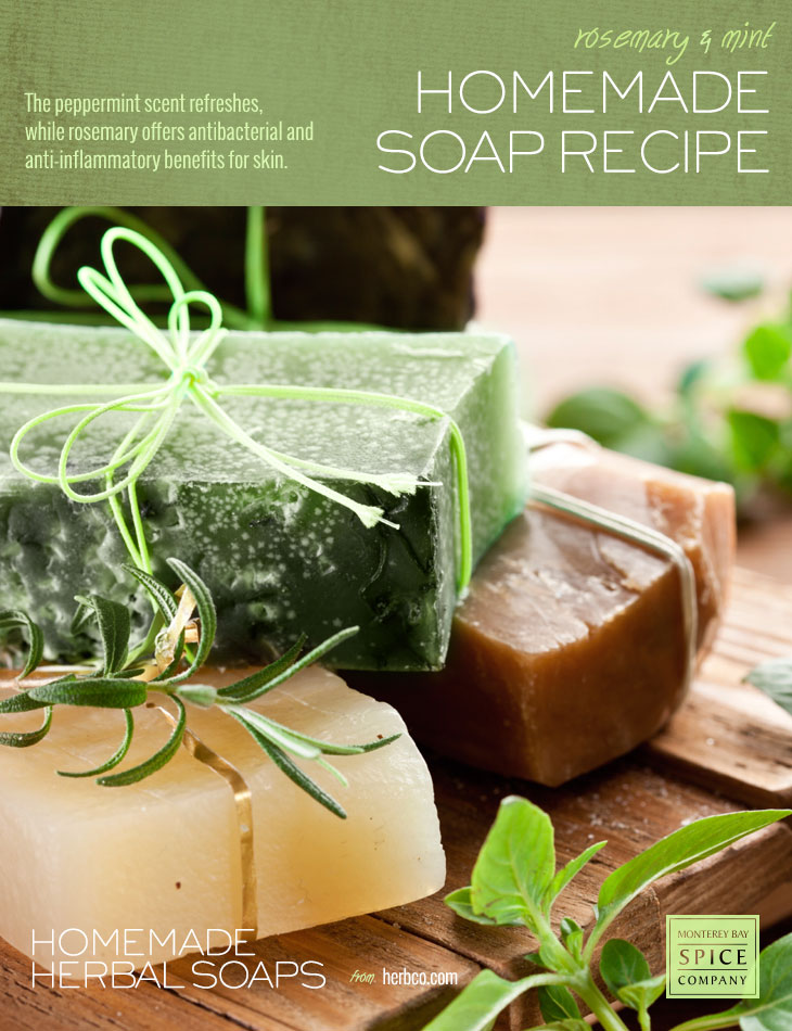 [ DIY: Rosemary Mint Soap - Melt and Pour Method ] ~ from Monterey Bay Herb Co