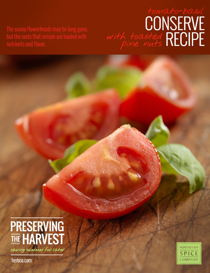 [ Recipe: Tomato Basil Conserve ] ~ from Monterey Bay Herb Co