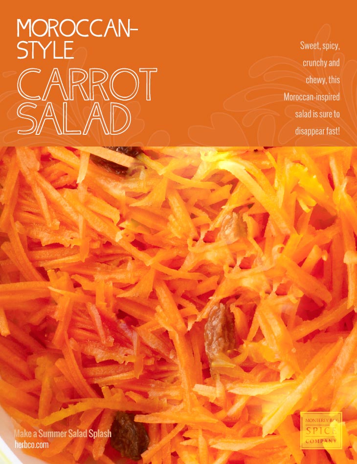[ Recipe: Moroccan-Style Carrot Salad ] ~ from Monterey Bay Herb Co
