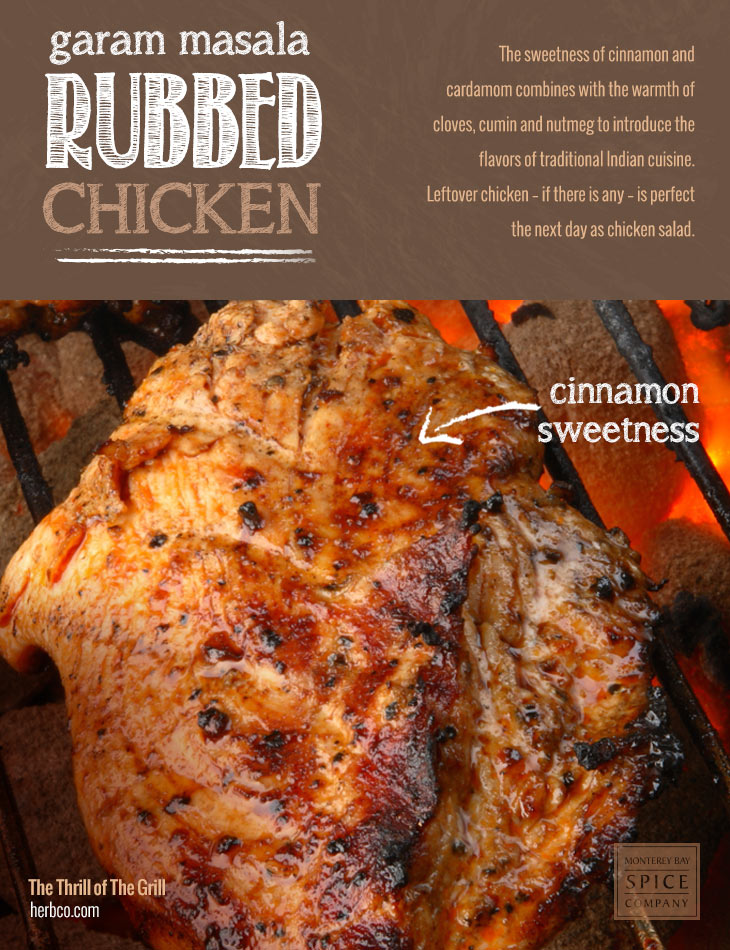 [ Recipe: Garam Masala Rubbed Chicken ] ~ from Monterey Bay Herb Co