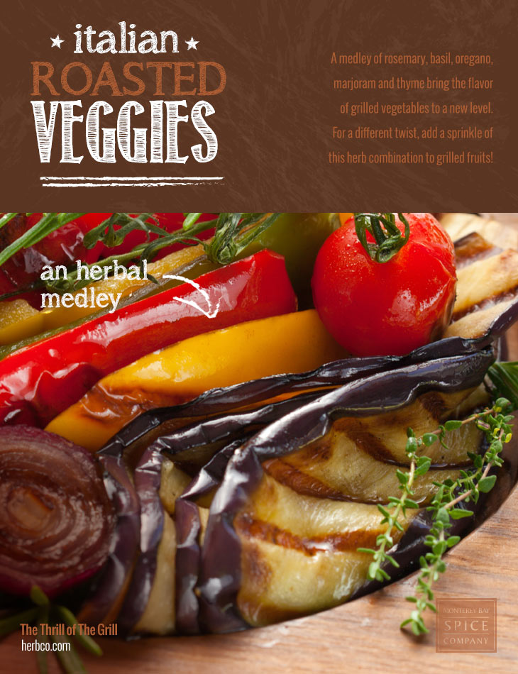 [ Recipe: Italian Roasted Veggies ] ~ from Monterey Bay Herb Co
