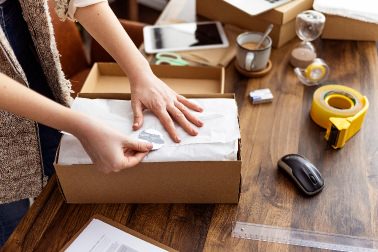 Using buckwheat as packing material