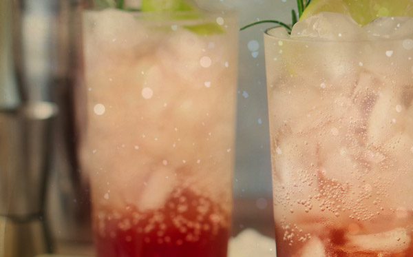 berry gin fizz