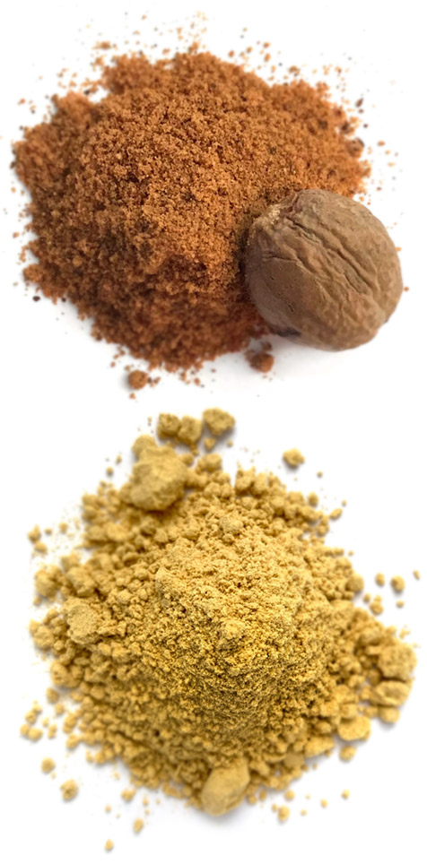 nutmeg powder and ginger powder