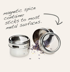[ tip: Keep your herbs and spices fresh in a stainless steel tin.  ~ from Monterey Bay Herb Company ]
