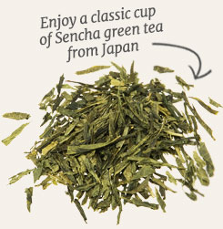 Enjoy a classic cup of Sencha green tea from Japan