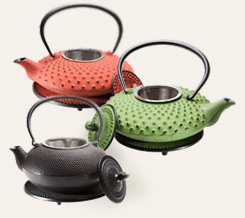 [ tip: Brew your tea in this beautifully crafted cast iron tea pot with matching trivet. ~ from Monterey Bay Herb Company ]