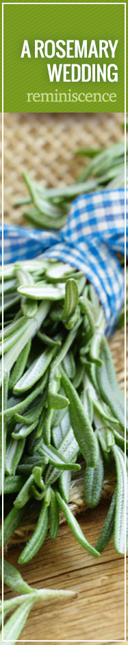 [ Rosemary: the wedding day nosegay ] ~ from Monterey Bay Spice