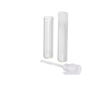 Glass vial, stopper cap w/ stem