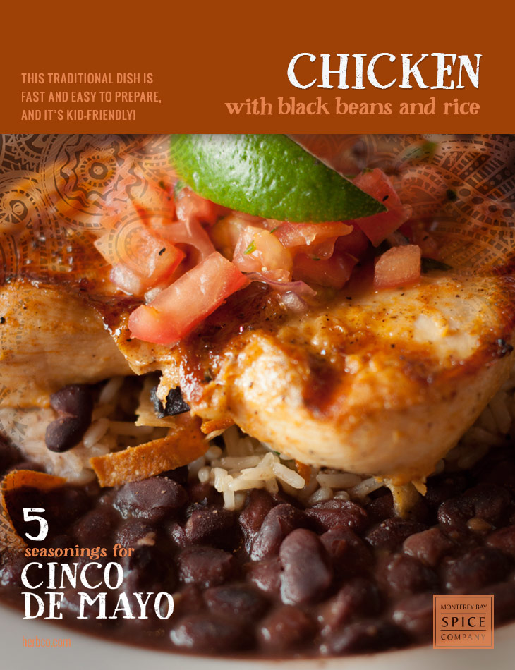 [ Recipe: Chicken with Black Beans and Rice ] ~ from Monterey Bay Herb Co