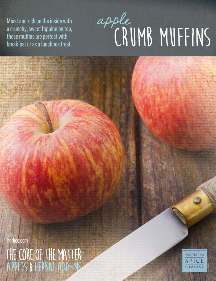 [ Recipe: Apple Crumb Muffins ] ~ from Monterey Bay Herb Co