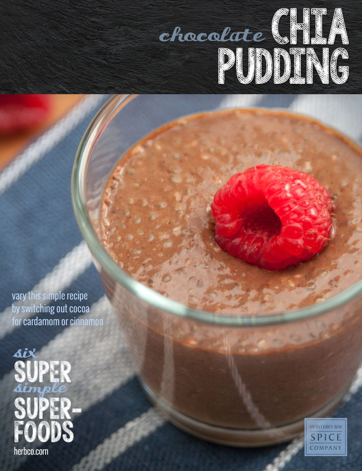 [ Recipe: Chocolate Chia Pudding ] ~ from Monterey Bay Herb Co