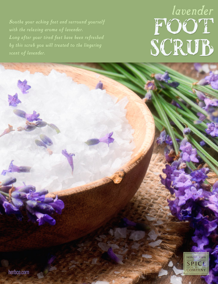[ Recipe: Lavender Foot Scrub ] ~ from Monterey Bay Herb Co