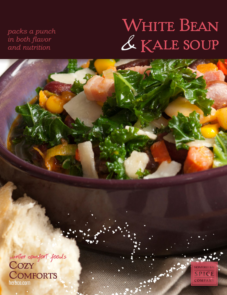 [ Recipe: White Bean & Kale Soup ] ~ from Monterey Bay Herb Co