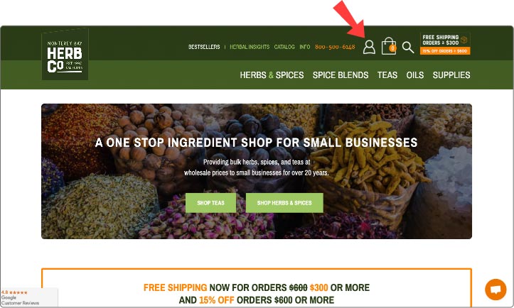 click account screenshot